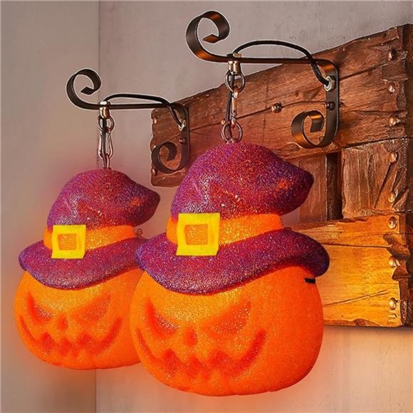Pumpkin Halloween Porch Light Covers 2 Pack, 9" x 11.8" Halloween Outdoor Decor - Picture 7 of 7